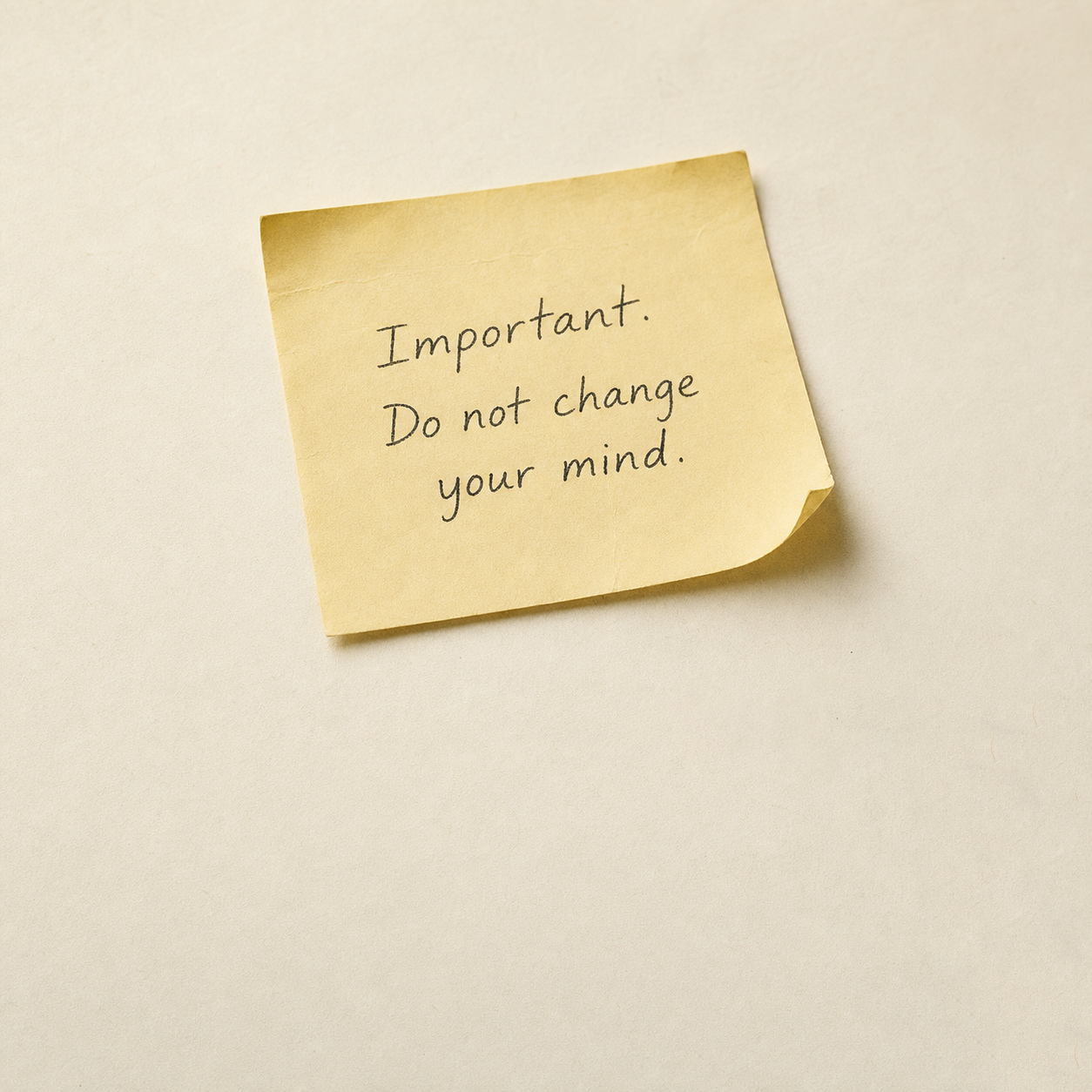 Post-it dont le contexte semble perdu